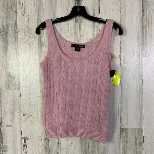 Vest Sweater By Ralph Lauren Black Label In Pink, Size: M