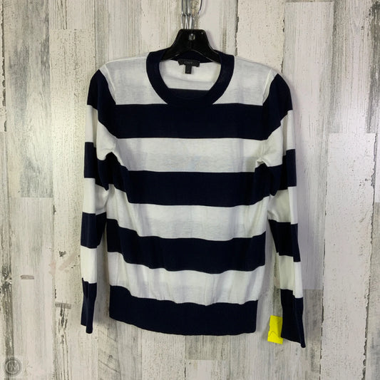 Sweater By J. Crew In Blue & White, Size: S