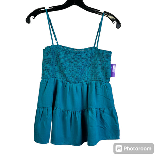 Teal Top Sleeveless Paper Crane, Size M