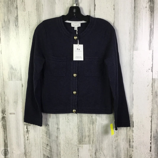 Sweater Cardigan By Free Assembly In Navy, Size: S