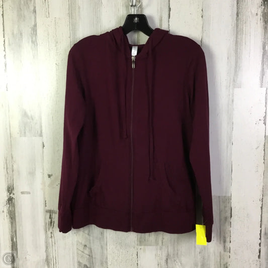 Athletic Jacket By Clothes Mentor In Maroon, Size: M