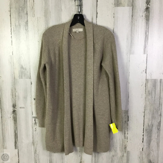 Sweater Cardigan By Loft In Tan, Size: S