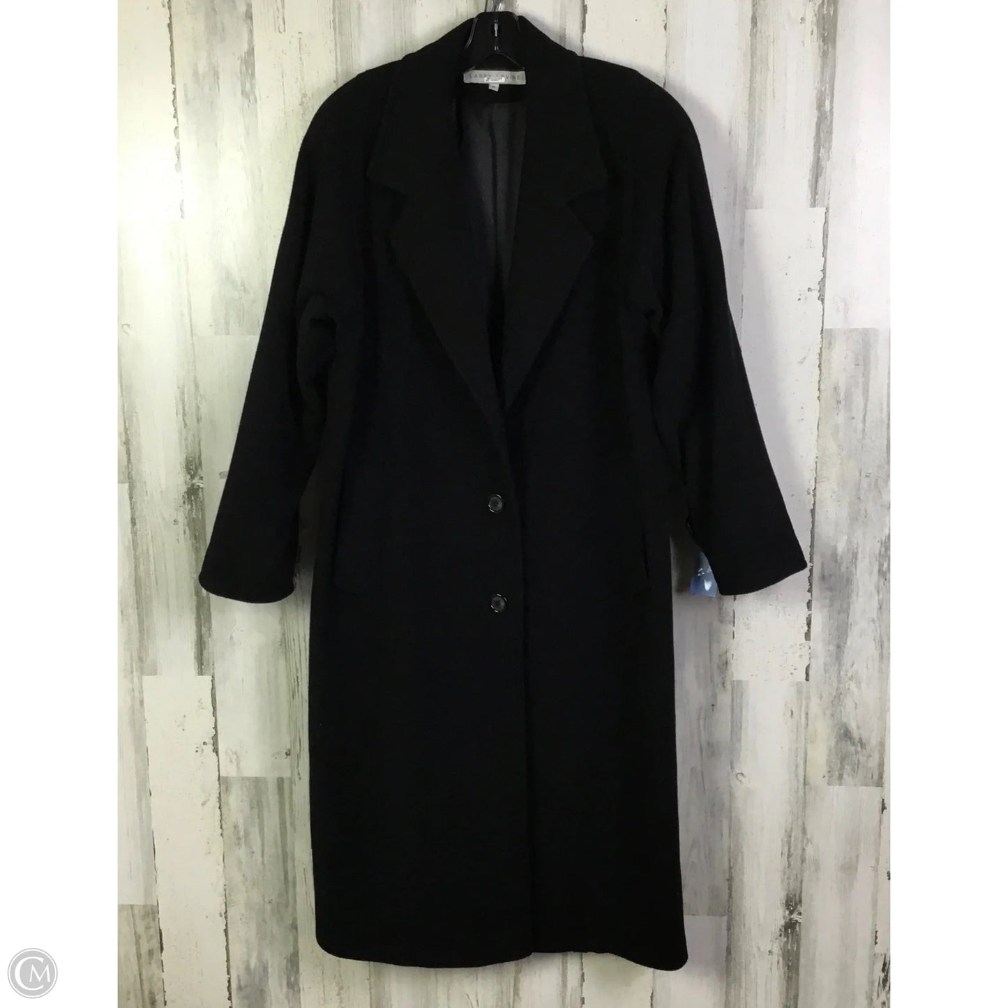 Coat Wool By Larry Levine In Black, Size: S