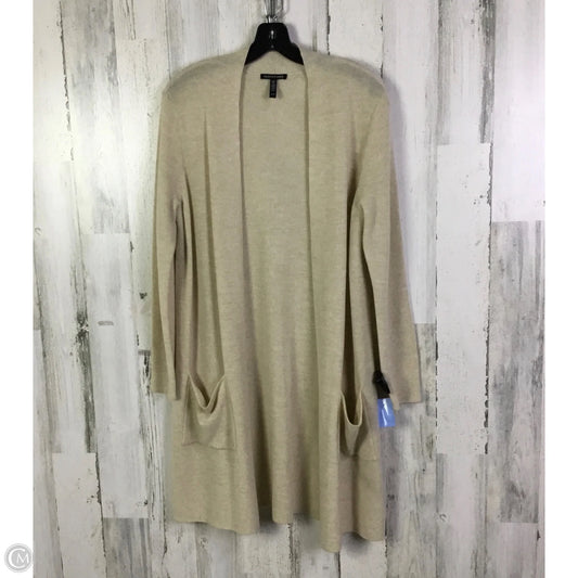 Sweater Cardigan By Eileen Fisher In Cream, Size: L