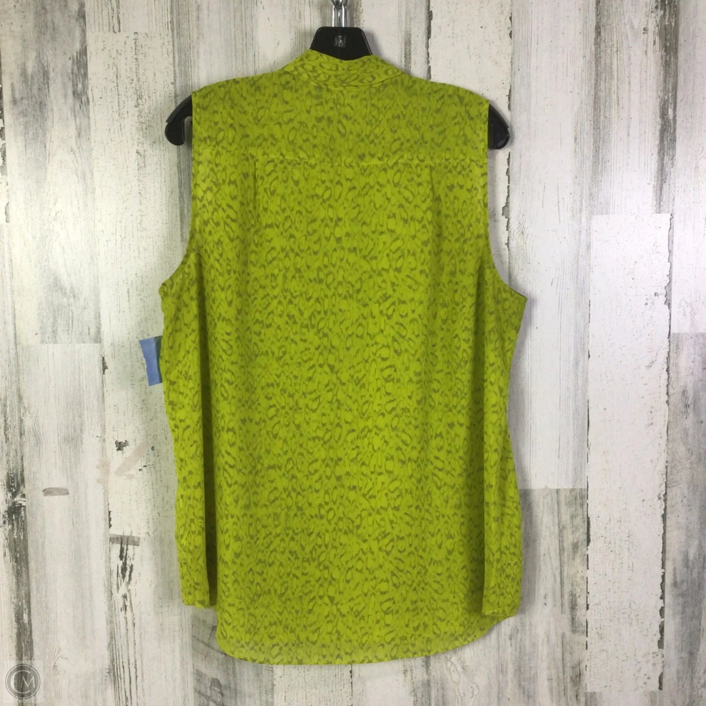 Blouse Sleeveless By Cabi In Chartreuse, Size: L