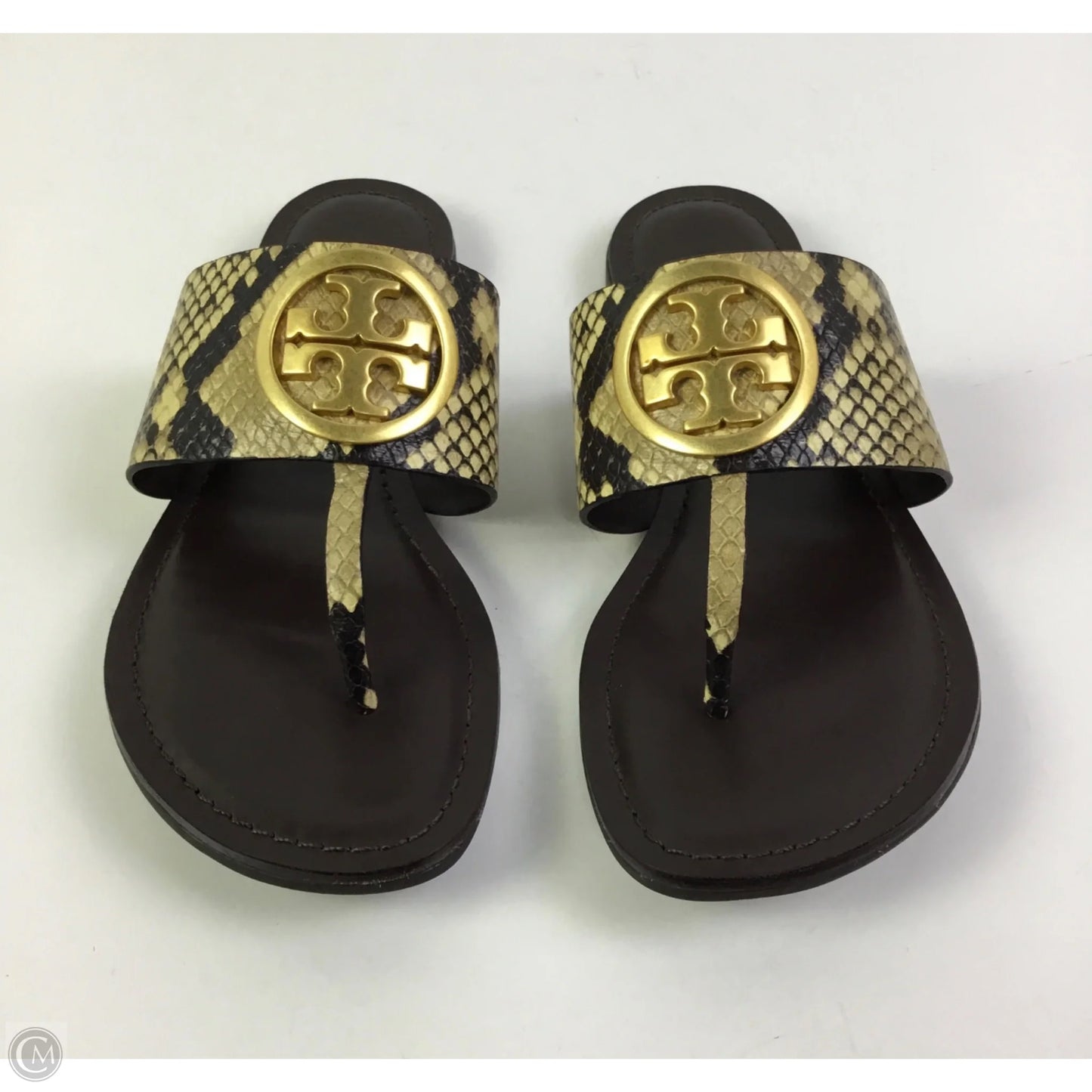 Sandals Designer By Tory Burch In Snakeskin Print, Size: 6