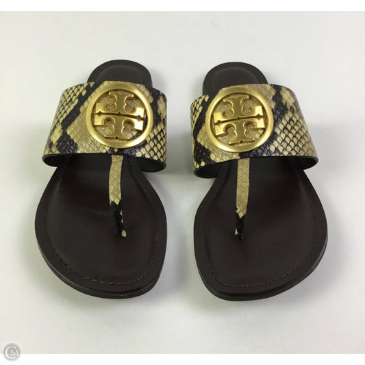 Sandals Designer By Tory Burch In Snakeskin Print, Size: 6