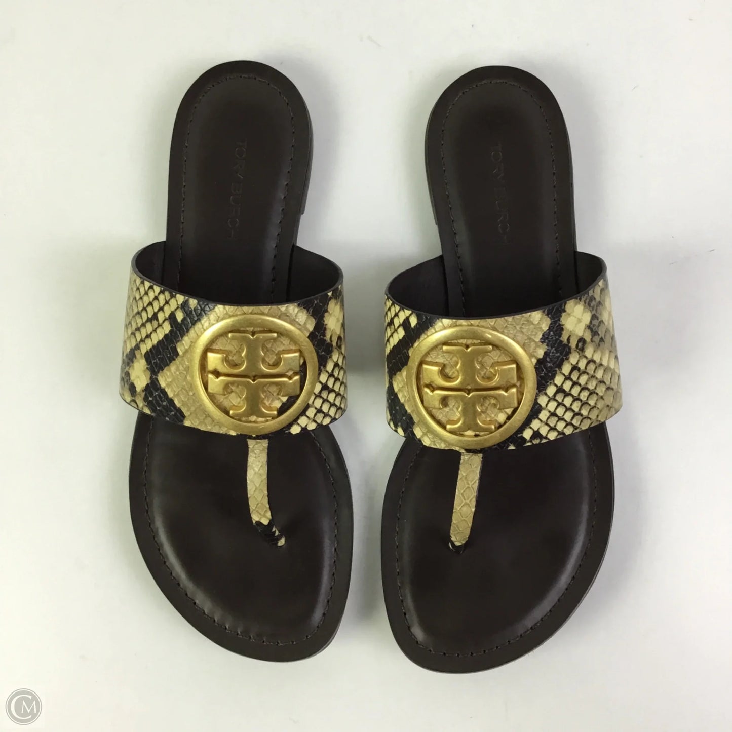 Sandals Designer By Tory Burch In Snakeskin Print, Size: 6
