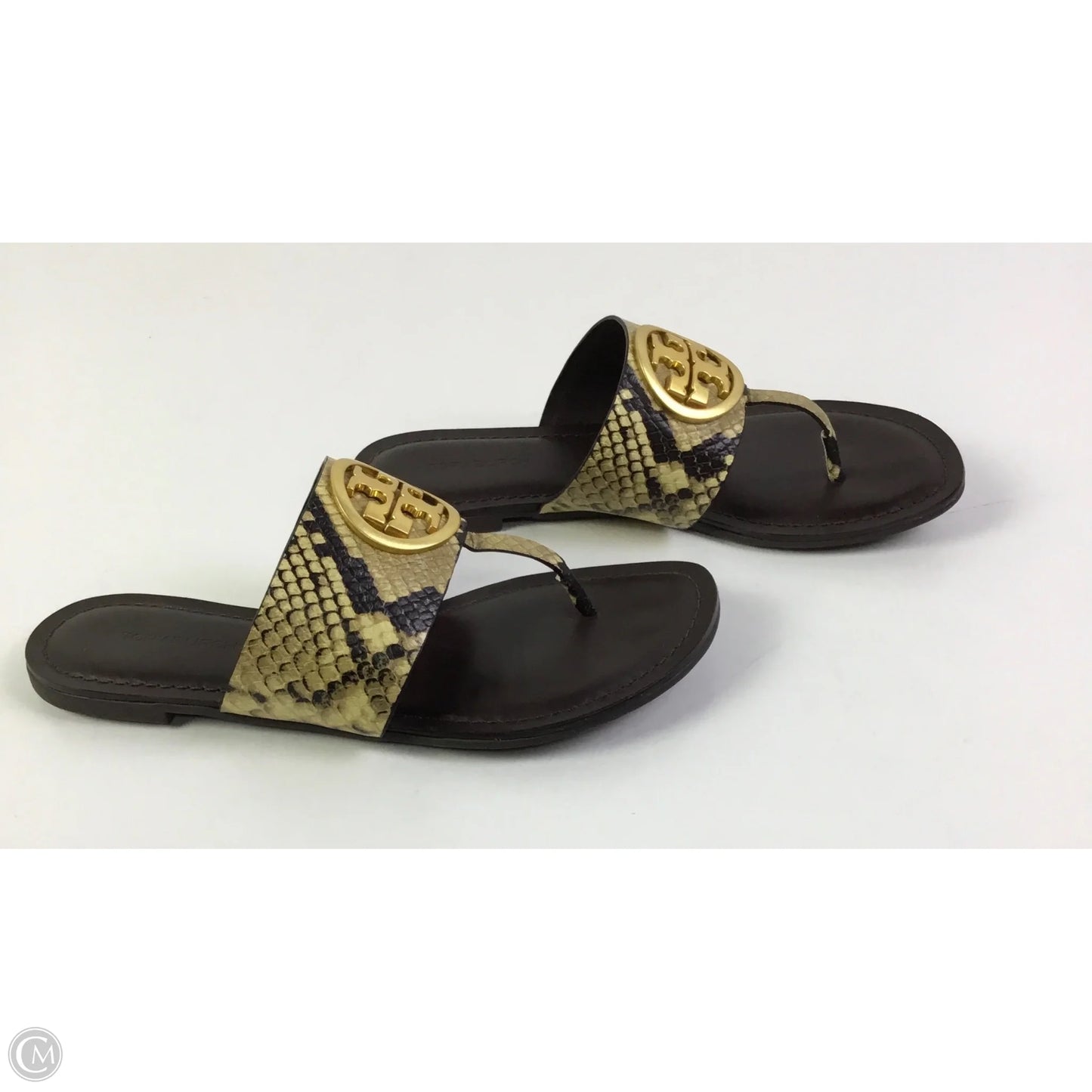 Sandals Designer By Tory Burch In Snakeskin Print, Size: 6