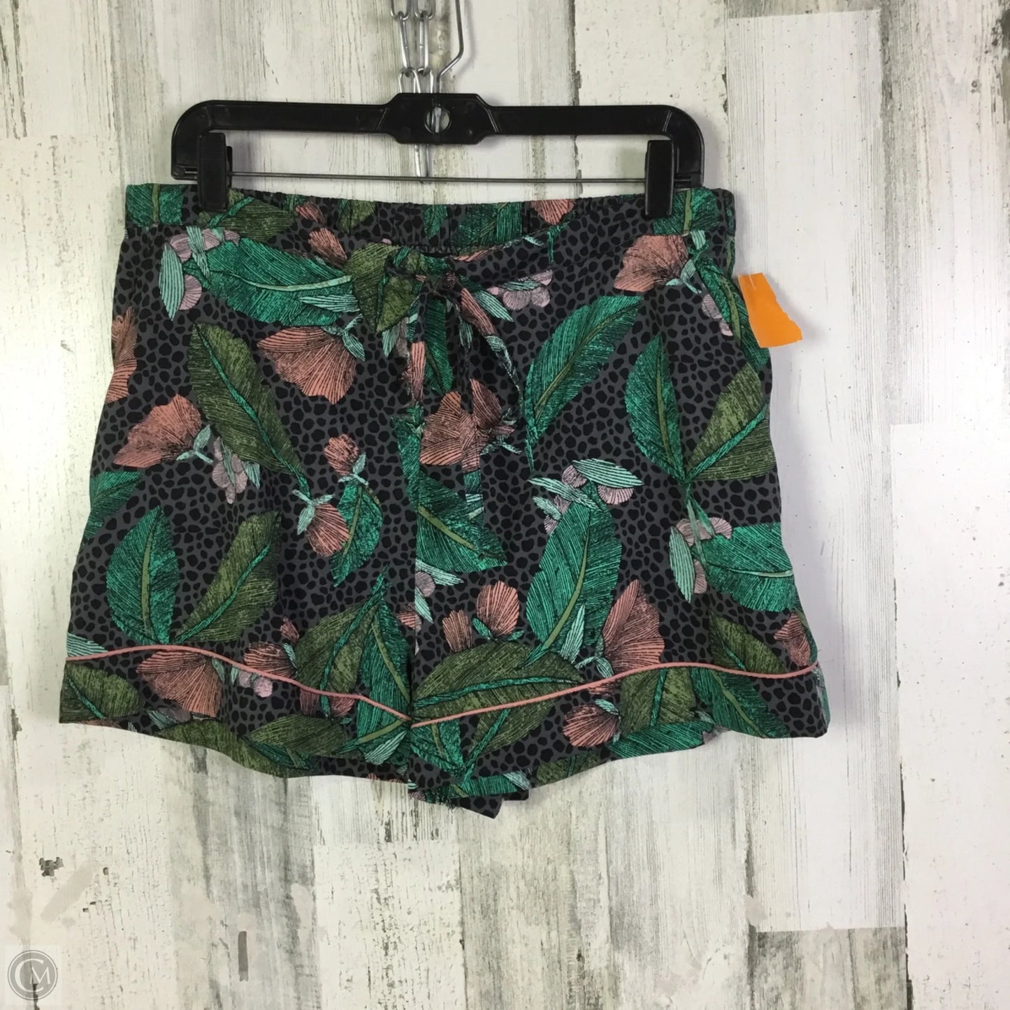 Lounge Set Shorts By Cynthia Rowley In Green & Grey, Size: Xl
