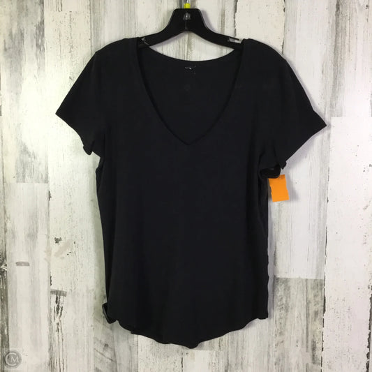 Athletic Top Short Sleeve By Lululemon In Black, Size: S