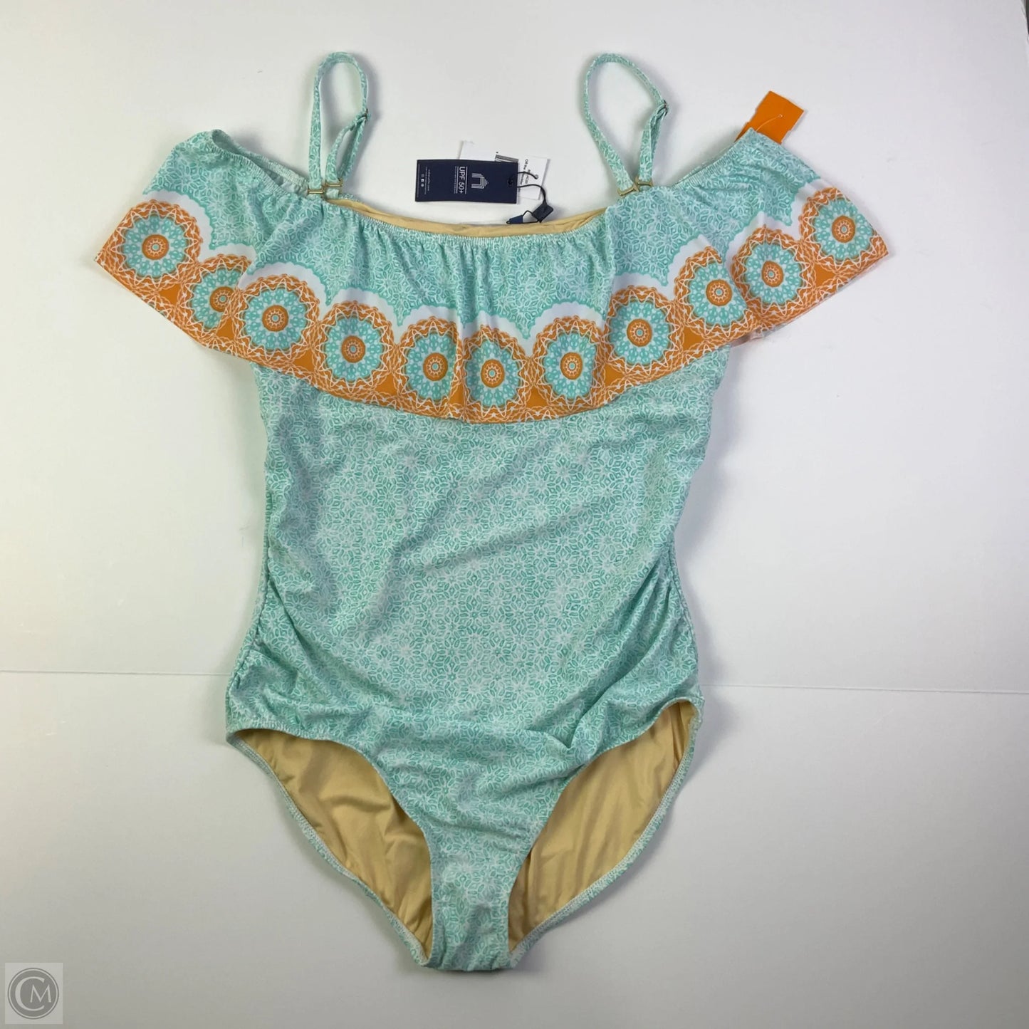 Swimsuit By Cabana Life In Blue & White, Size: Xl