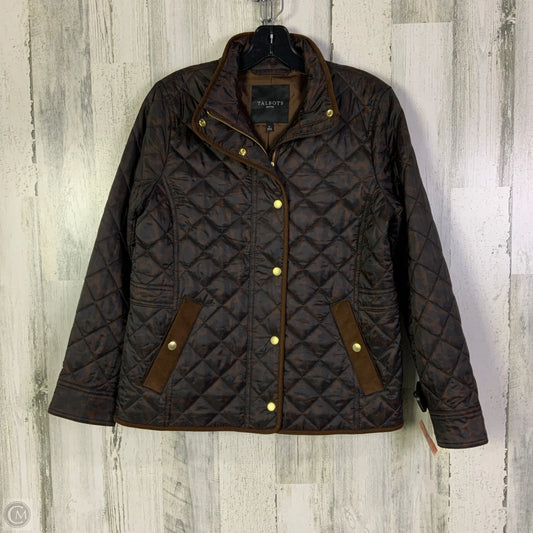 Jacket Puffer & Quilted By Talbots In Black & Brown, Size: Sp