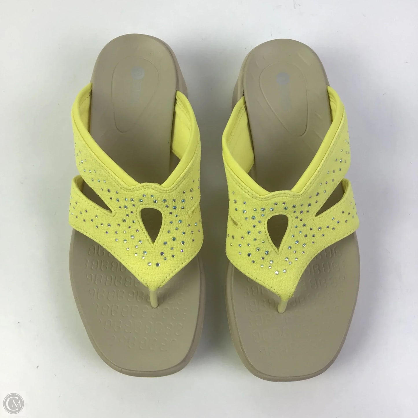Sandals Heels Platform By Bzees In Yellow, Size: 7.5
