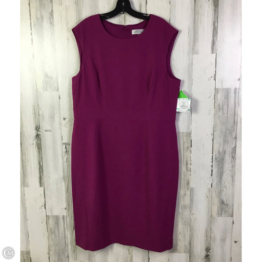 Dress Work By Kasper In Purple, Size: Xl