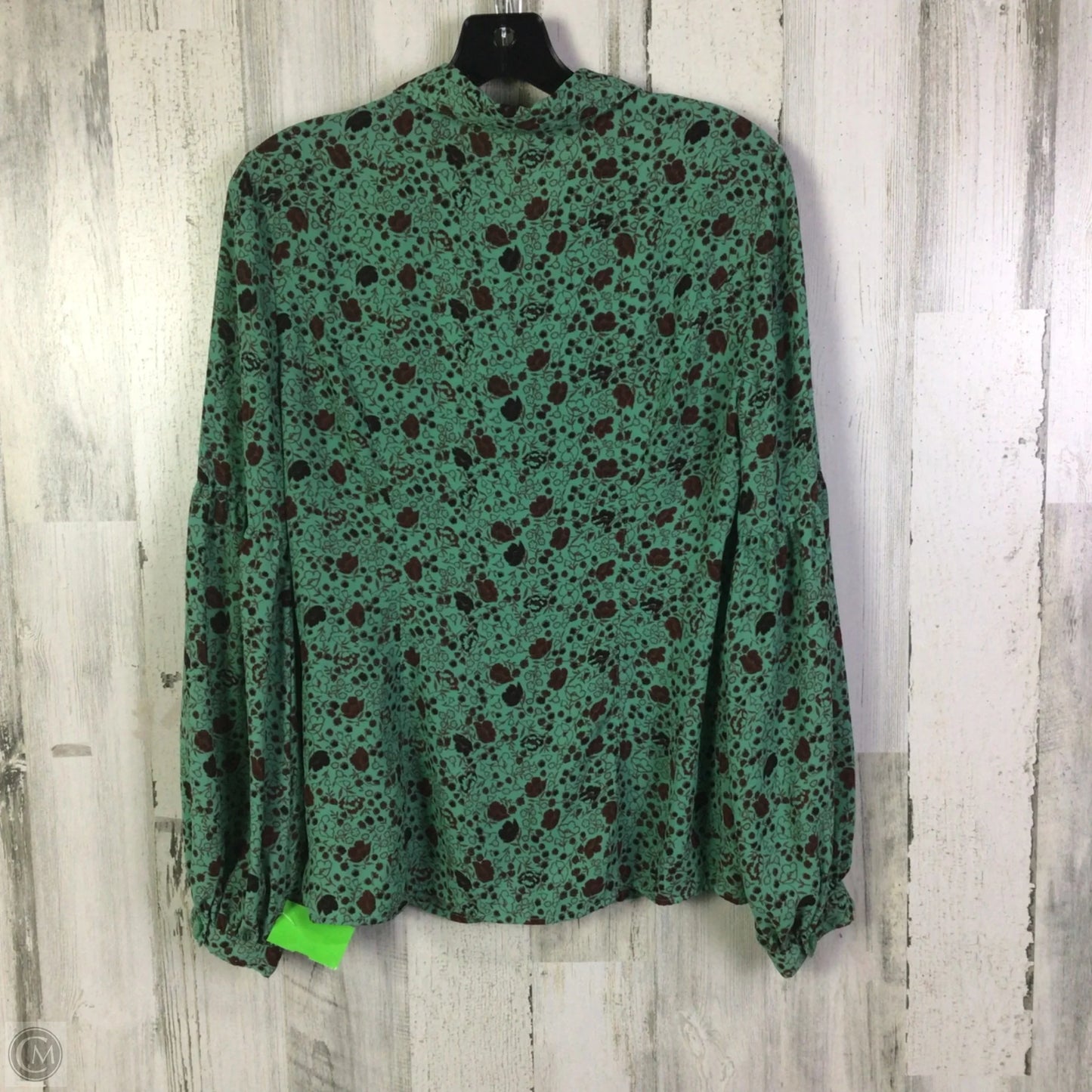 Blouse Long Sleeve By Free People In Green & Red, Size: M