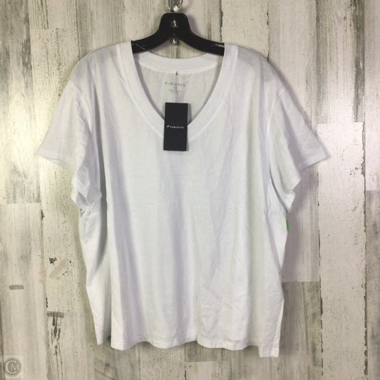 Athletic Top Short Sleeve By Fabletics In White, Size: 2x