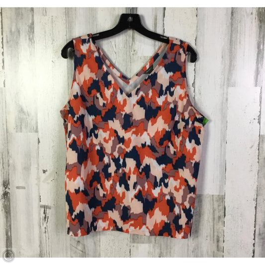 Top Sleeveless By Eddie Bauer In Orange & Pink, Size: L