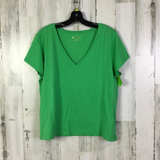 Top Short Sleeve Designer By Lilly Pulitzer In Green, Size: Xl