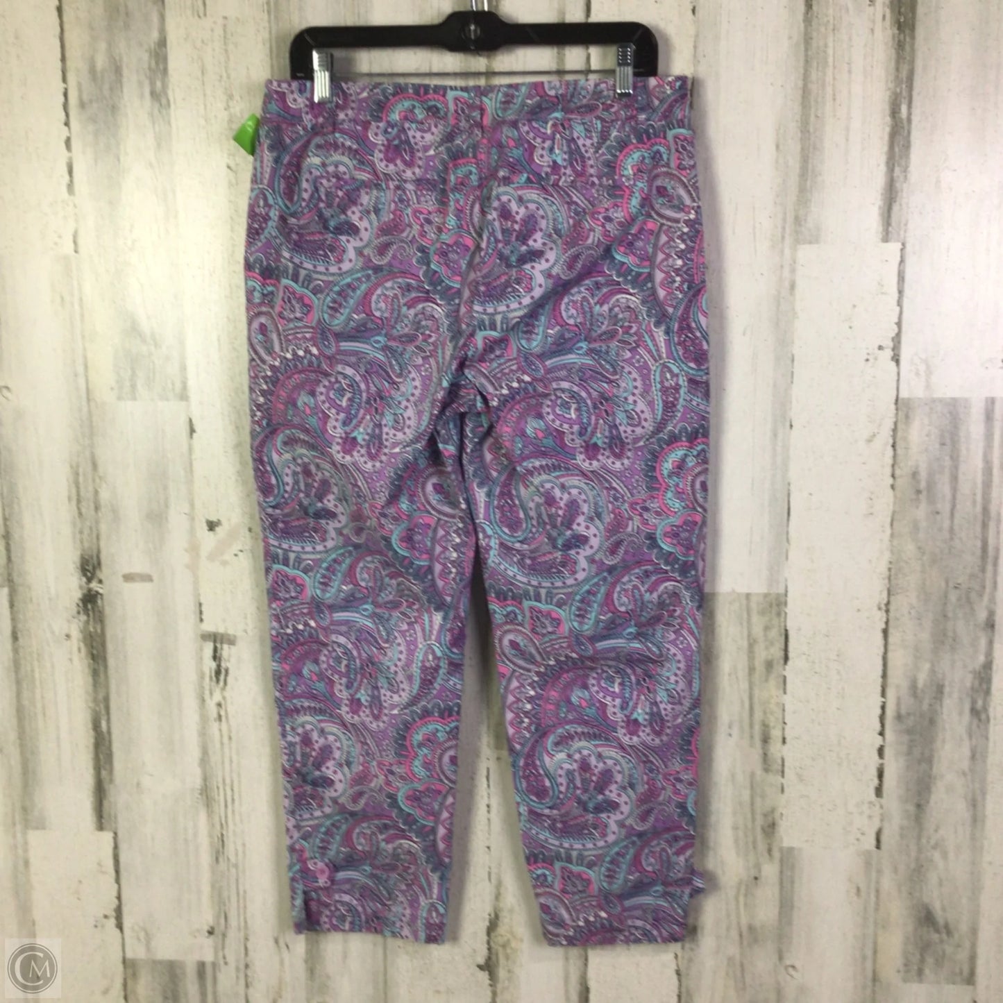 Pants Cropped By Talbots In Purple & White, Size: 8