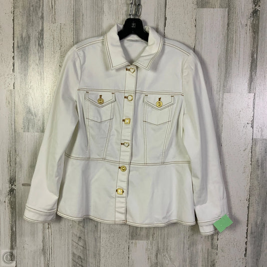 Jacket By Chicos In Ivory, Size: M