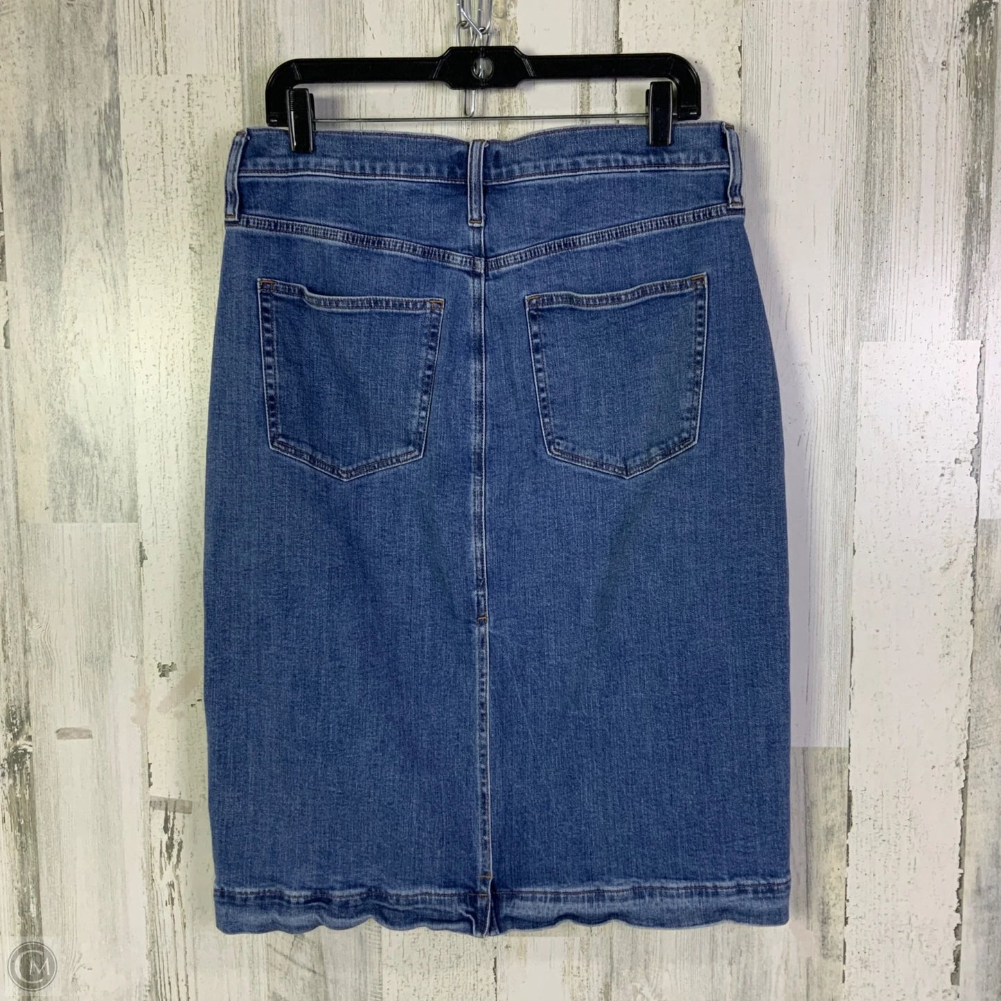 Skirt Midi By J. Crew In Blue Denim, Size: 10