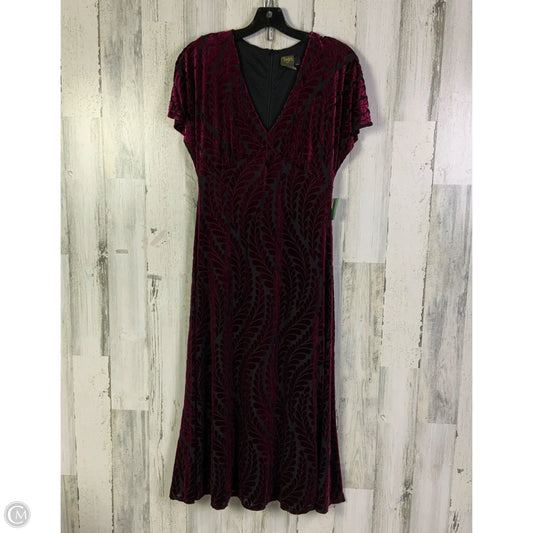 Dress Casual Midi By Taylor In Black & Purple, Size: S