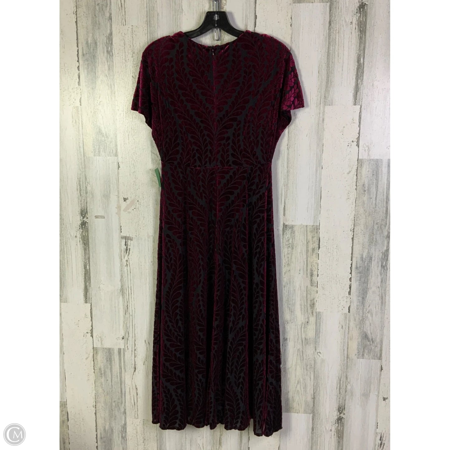 Dress Casual Midi By Taylor In Black & Purple, Size: S