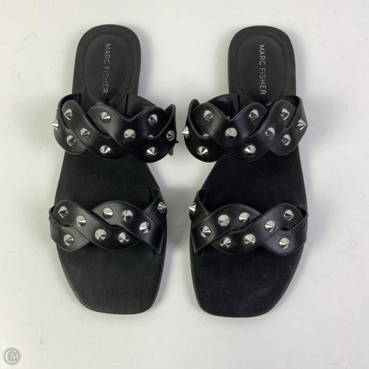 Sandals Flats By Marc Fisher In Black, Size: 9.5