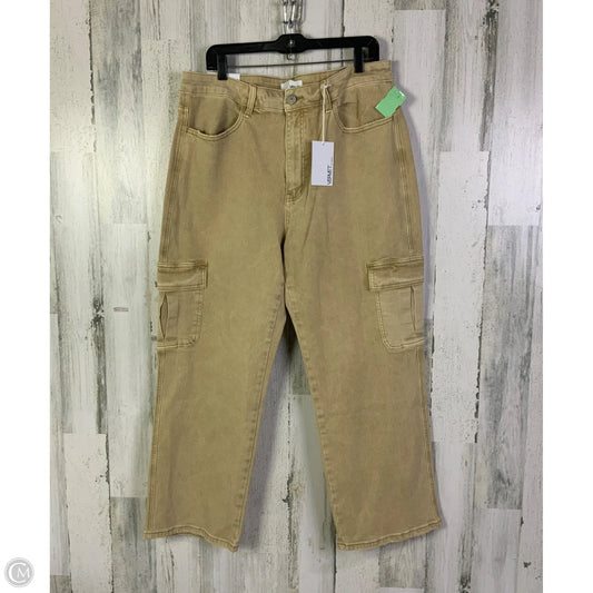 Jeans Straight By Vervet In Tan Denim, Size: 18