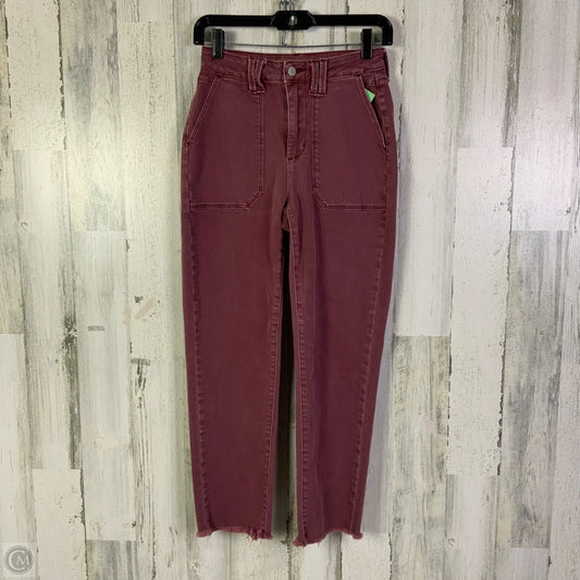Jeans Straight By Judy Blue In Red Denim, Size: 0