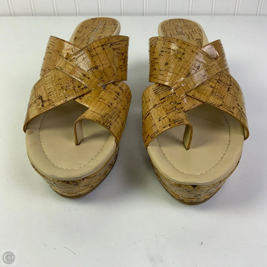 Sandals Heels Wedge By Donald Pliner In Brown, Size: 10