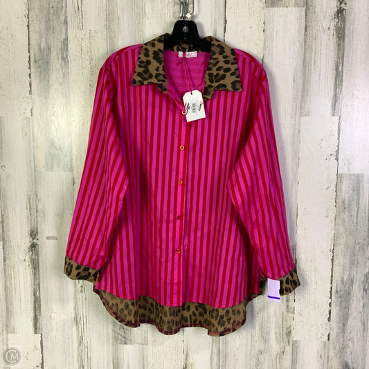 Top Long Sleeve By Clothes Mentor In Pink & Red, Size: M