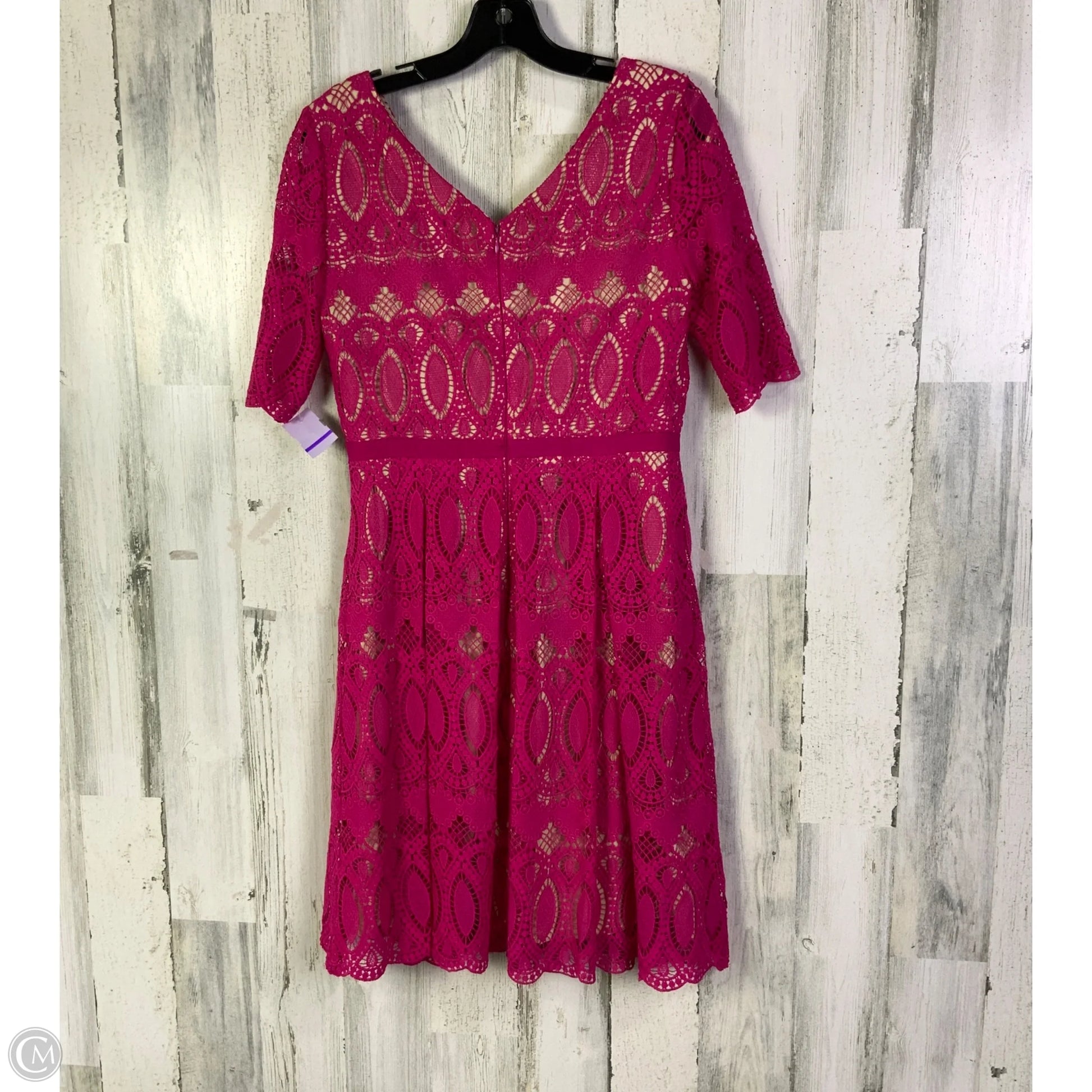 antonio melani pink lace dress Antonio Melani Pink Peplum Lace Sheath Dress Size 0 Sleeveless Cocktail Evening