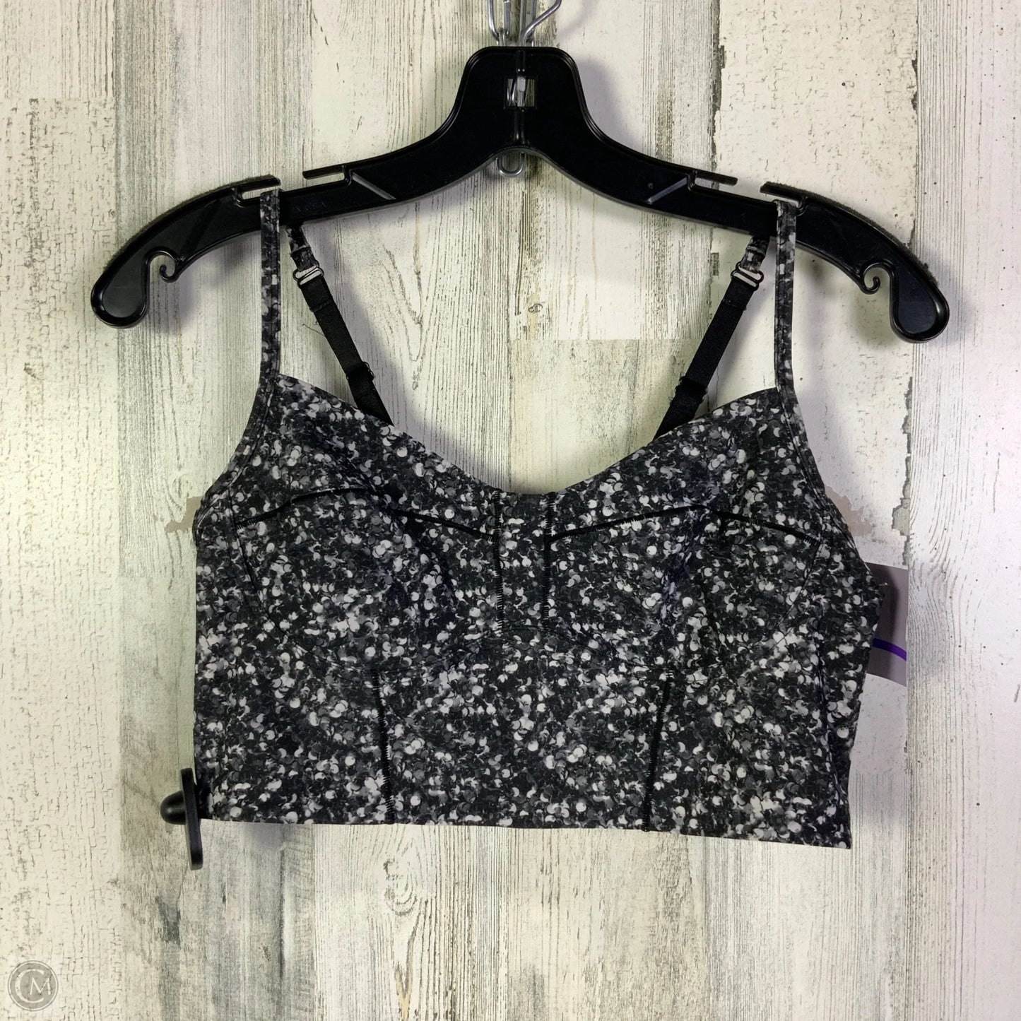Athletic Bra By Lululemon In Grey & White, Size: S