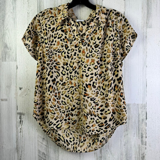 Animal Print Blouse Short Sleeve Cabi, Size S