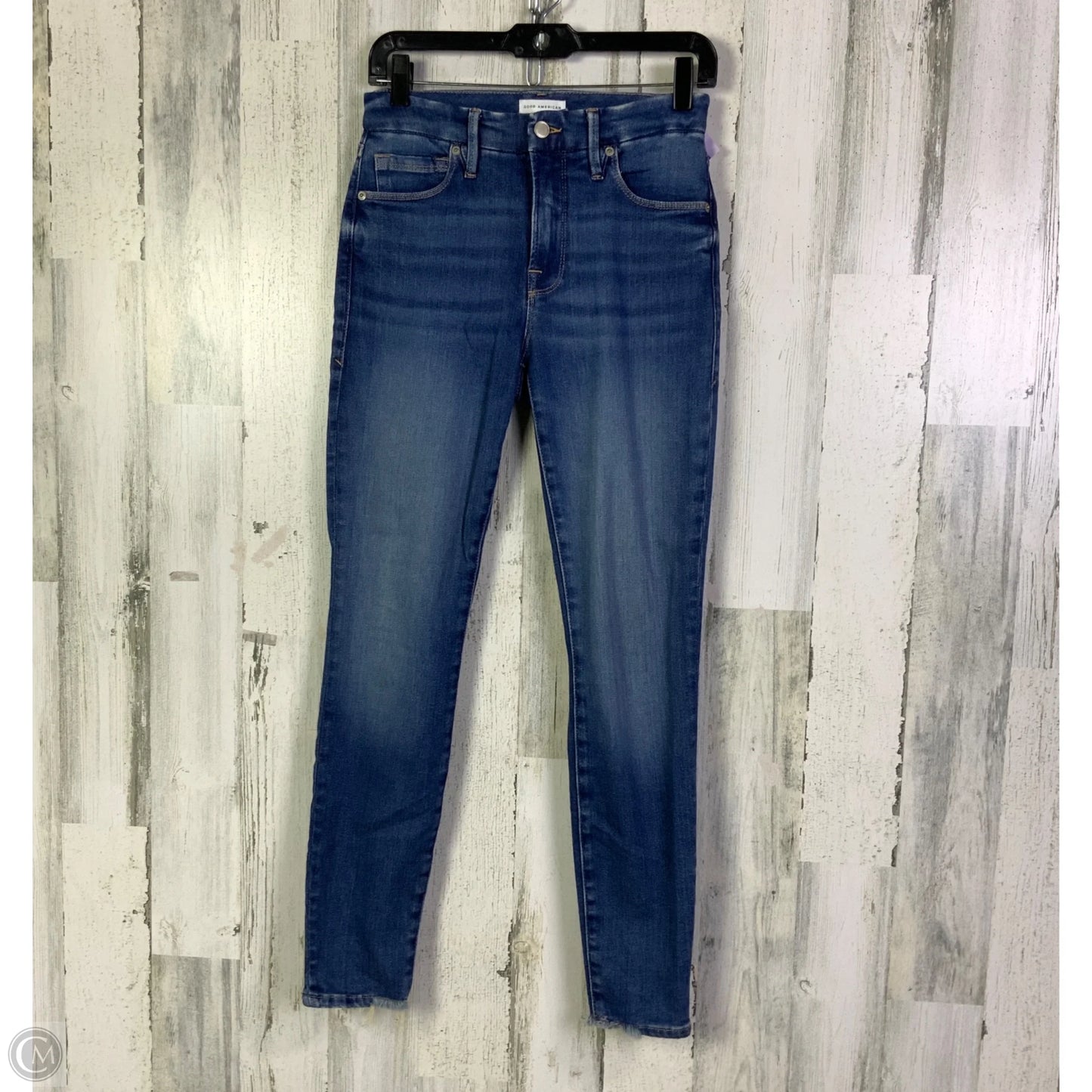 Jeans Skinny By Good American In Blue Denim, Size: 2
