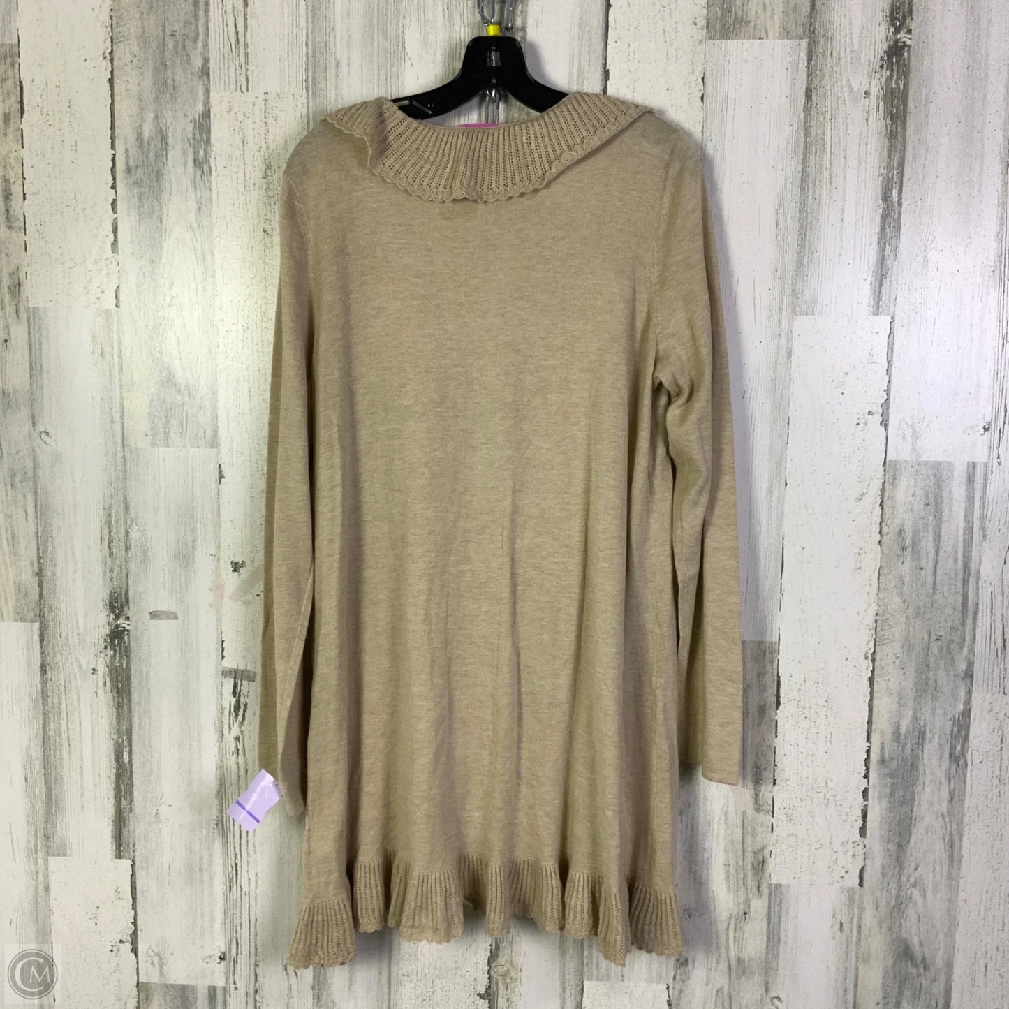 Sweater Cardigan Designer By Lilly Pulitzer In Tan, Size: Xl