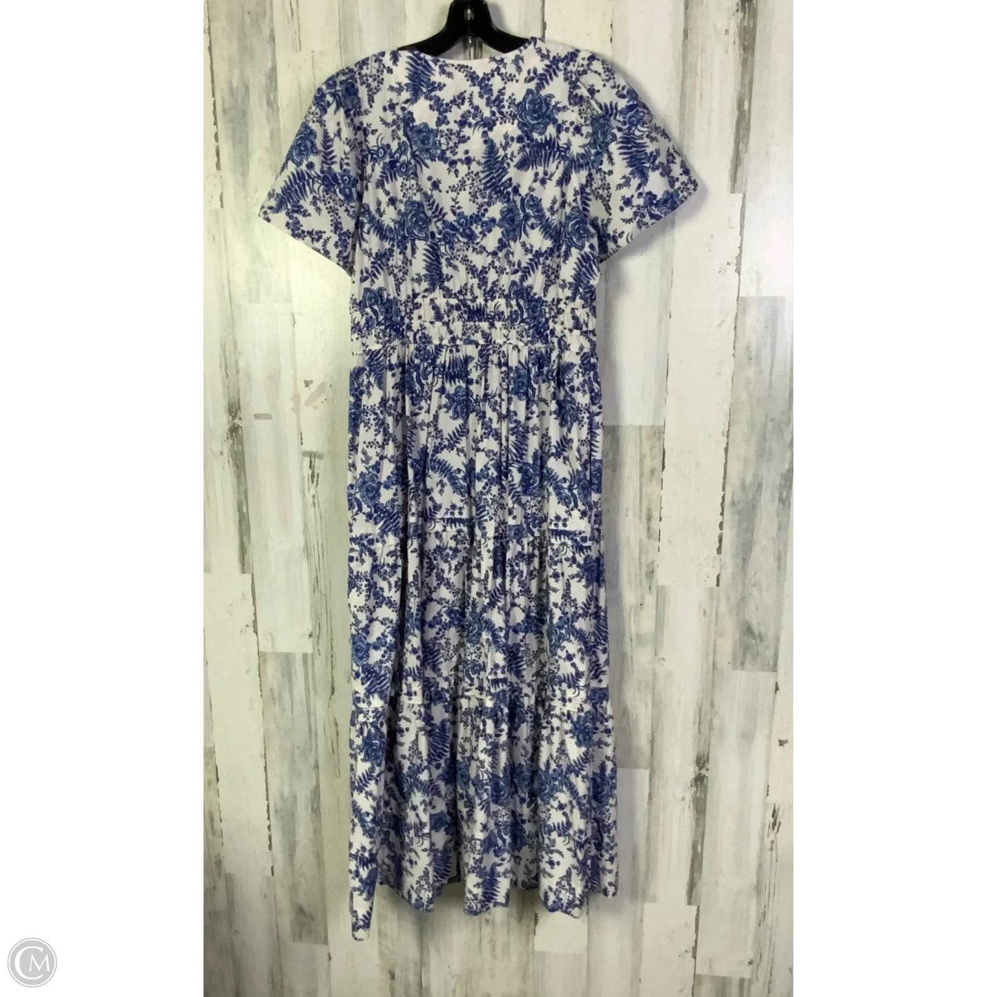 Dress Casual Maxi By Maeve In Blue & White, Size: L