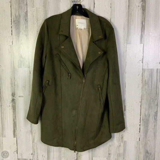 Jacket Moto By Anthropologie In Green, Size: M