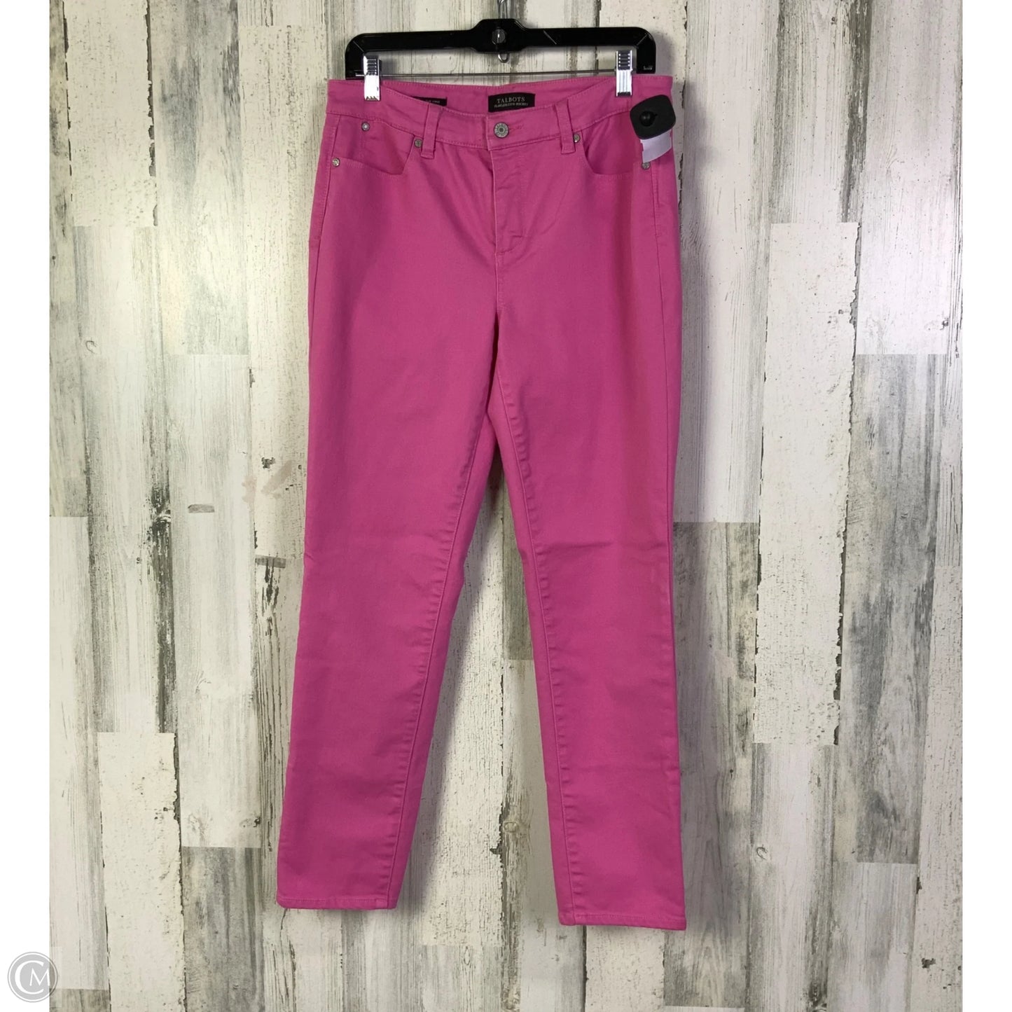 Jeans Straight By Talbots In Pink Denim, Size: 8