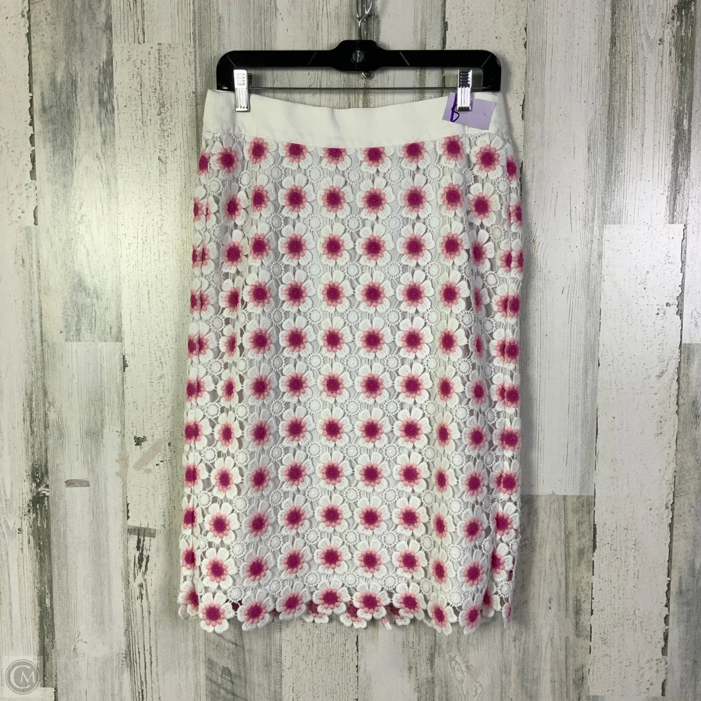 Skirt Midi By J. Crew In Pink & White, Size: 6