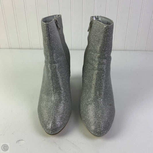 Boots Ankle Heels By Madden Girl In Silver, Size: 10
