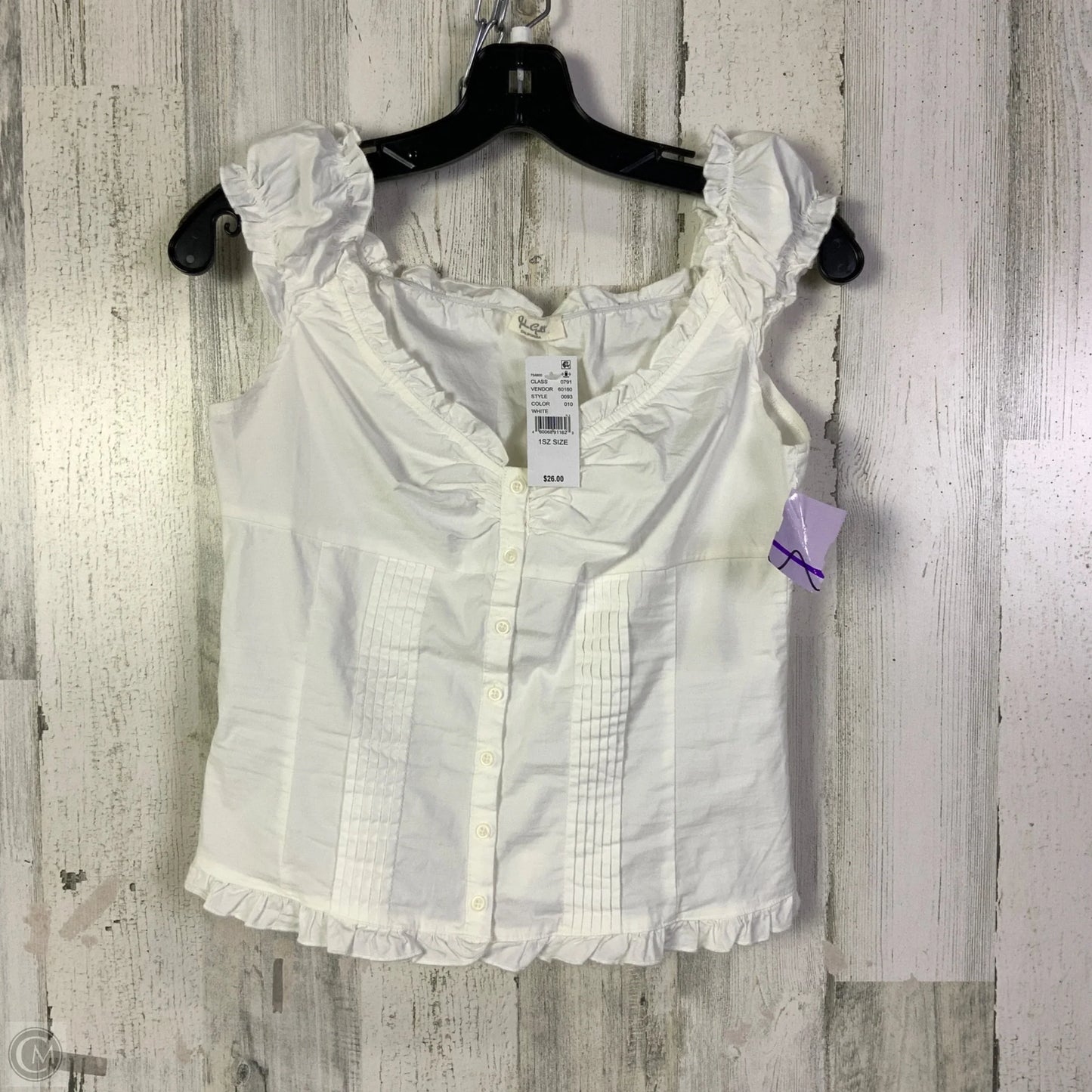 Top Sleeveless By John Galt In White, Size: S