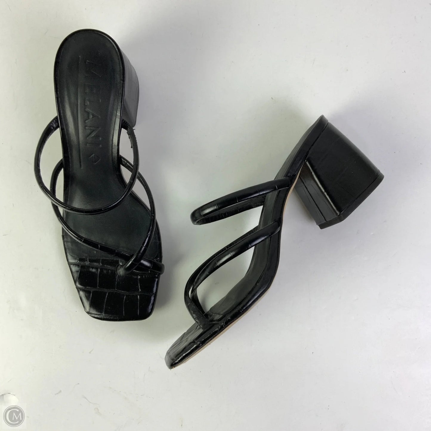 Sandals Heels Block By Antonio Melani In Black, Size: 8.5