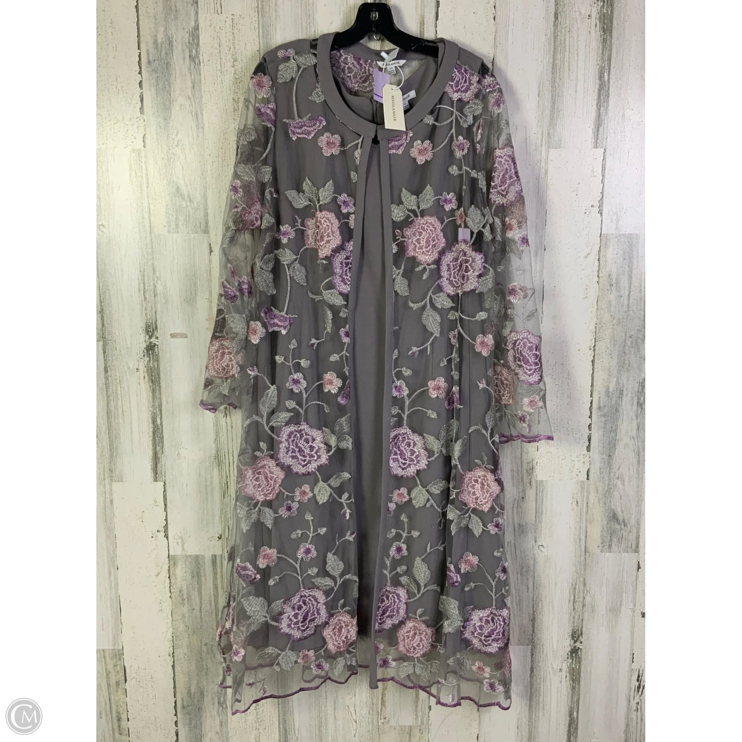 Dress Set 2pc By Clothes Mentor In Grey & Purple, Size: Xxl