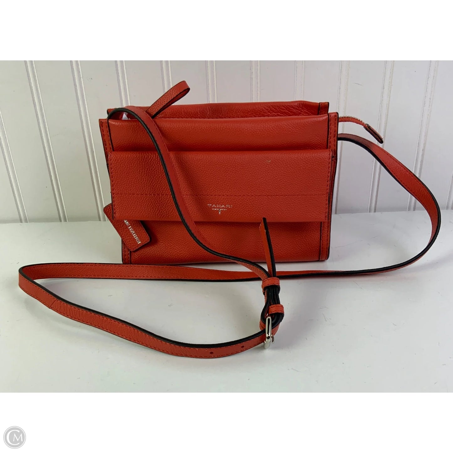 Crossbody Leather By Tahari, Size: Medium