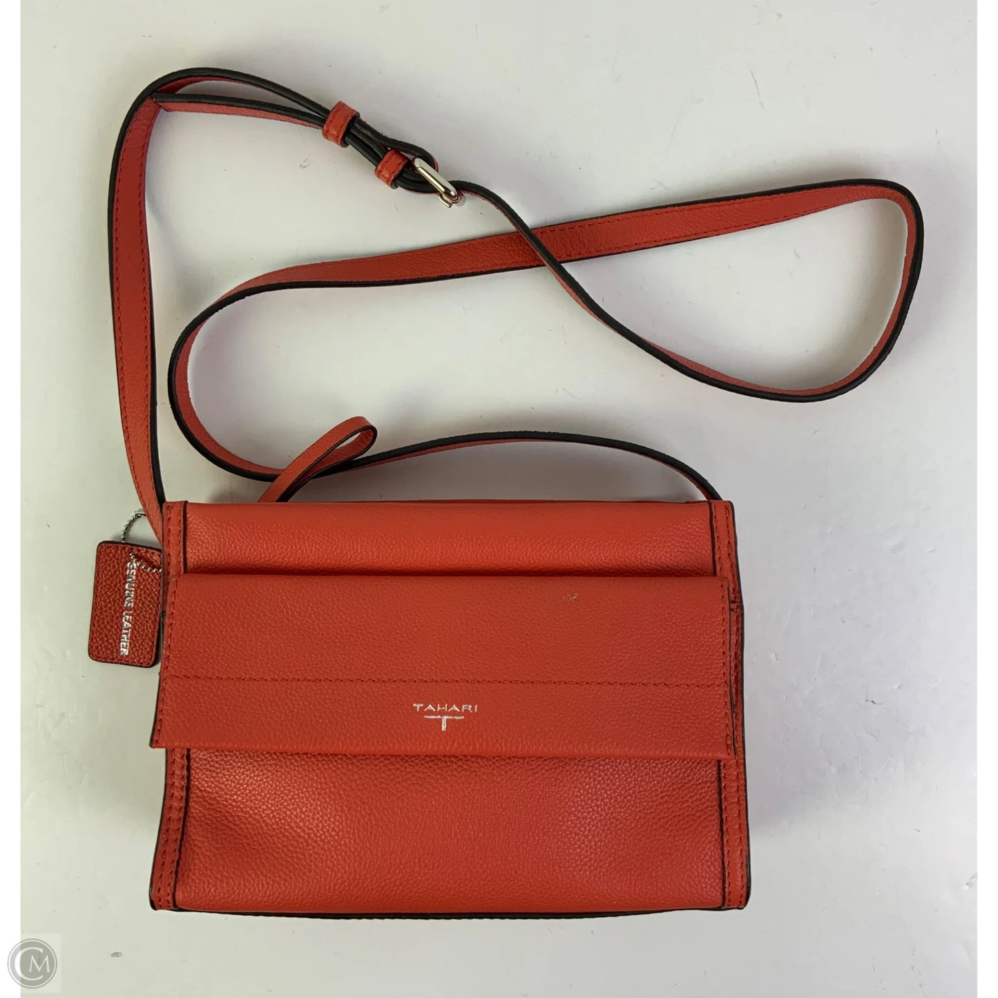 Crossbody Leather By Tahari, Size: Medium
