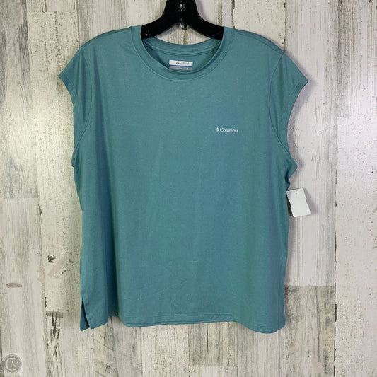 Athletic Top Short Sleeve By Columbia In Blue, Size: L