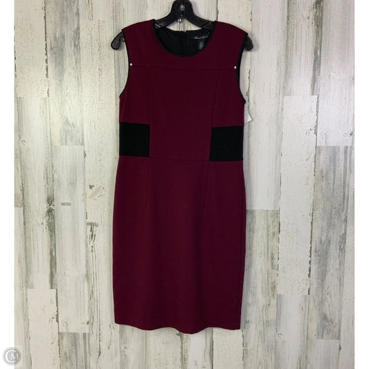 Dress Work By Kenneth Cole In Maroon, Size: M